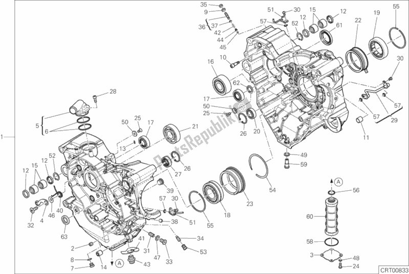 Todas as partes de 09a - Par De Meio Cárteres do Ducati Diavel 1260 Thailand 2020